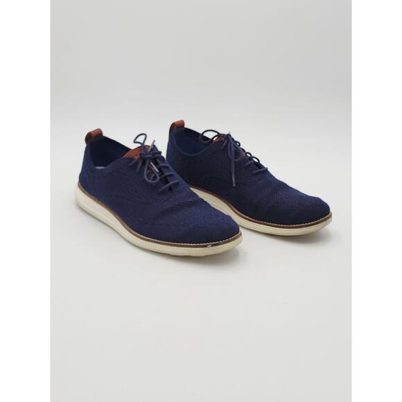 Cole Haan Men\'s Grand Knit Wingtip II Sneaker Blue C27960 US 9 M main image 8